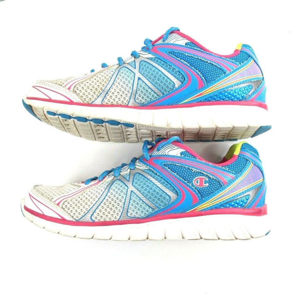Women's Size 8 Champion Athletic/Running/Casual Shoes Teal/Pink/White - EUC - Picture 3 of 8